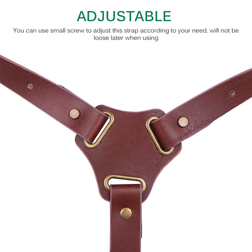 Adjustable Genuine Leather Camera Shoulder Strap